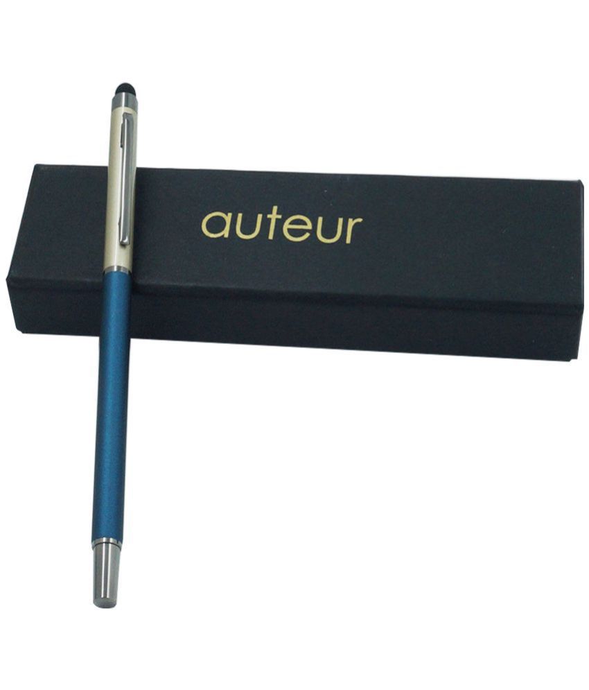     			auteur Hera Blue Color , Metal Body Roller Ball Pen With Blue Ink Refill & Stylus For All Capacitive Touch Screen.