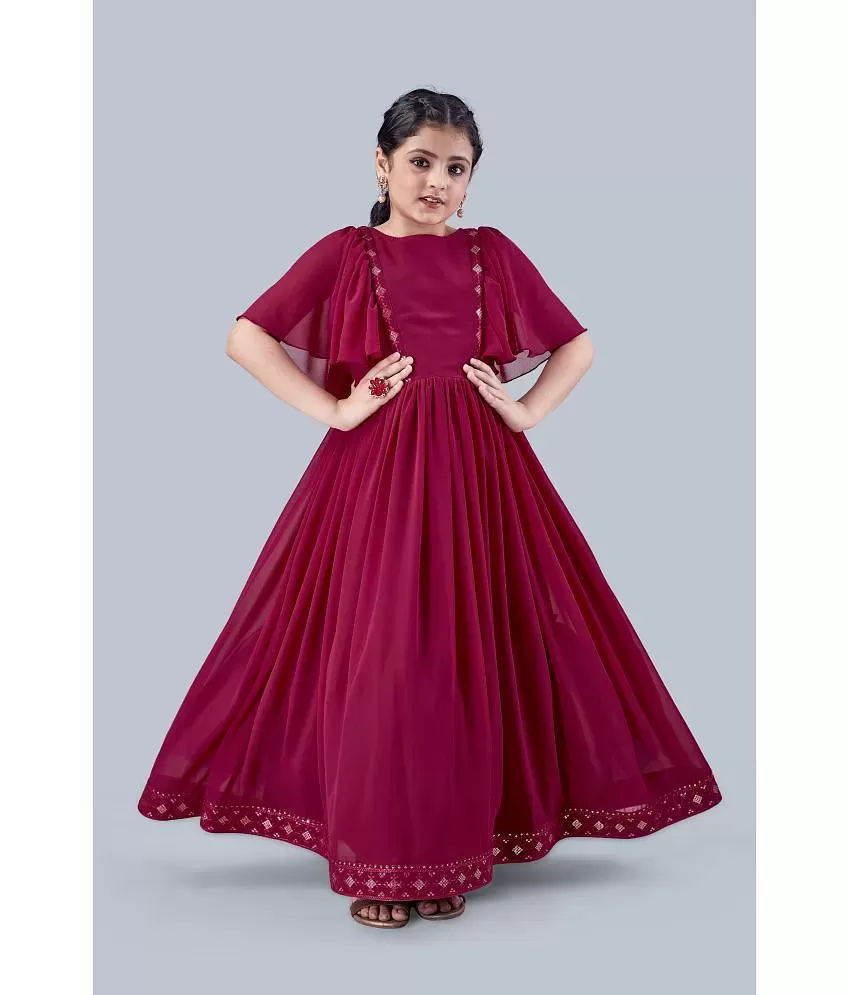 MIRROW TRADE  Brown Silk Girls Gown  Pack of 1   Buy MIRROW TRADE   Brown Silk Girls Gown  Pack of 1  Online at Low Price  Snapdeal