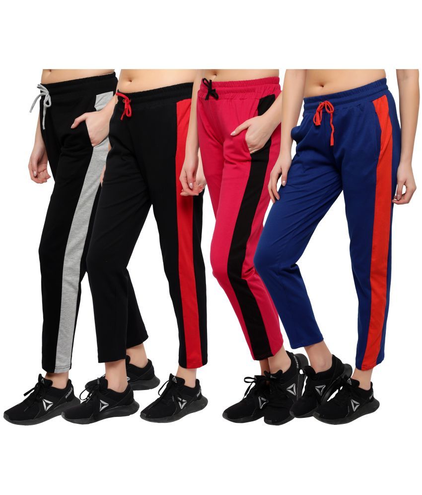     			Diaz Multi Color Cotton Trackpants - Pack of 4