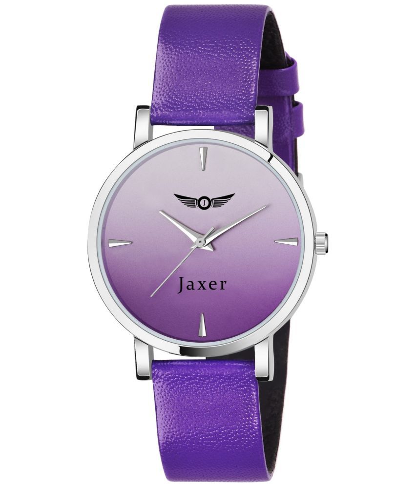 Jaxer - Purple Leather Analog Womens Watch