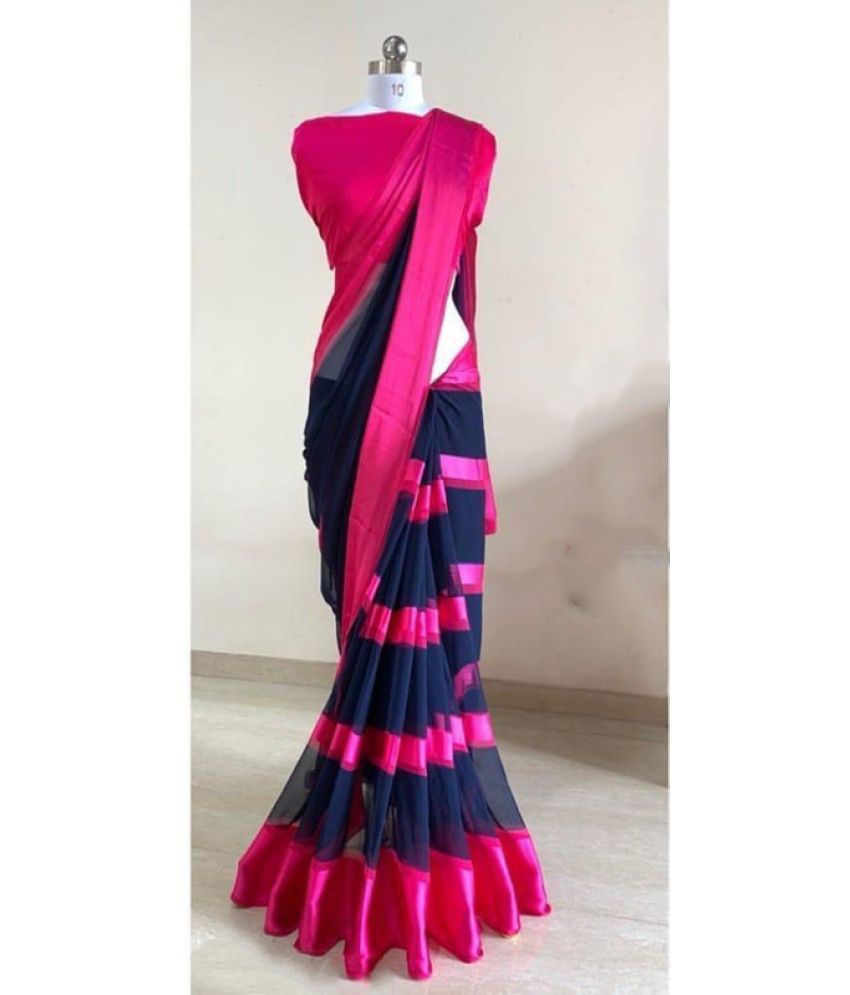     			Sitanjali Pink Satin Saree -