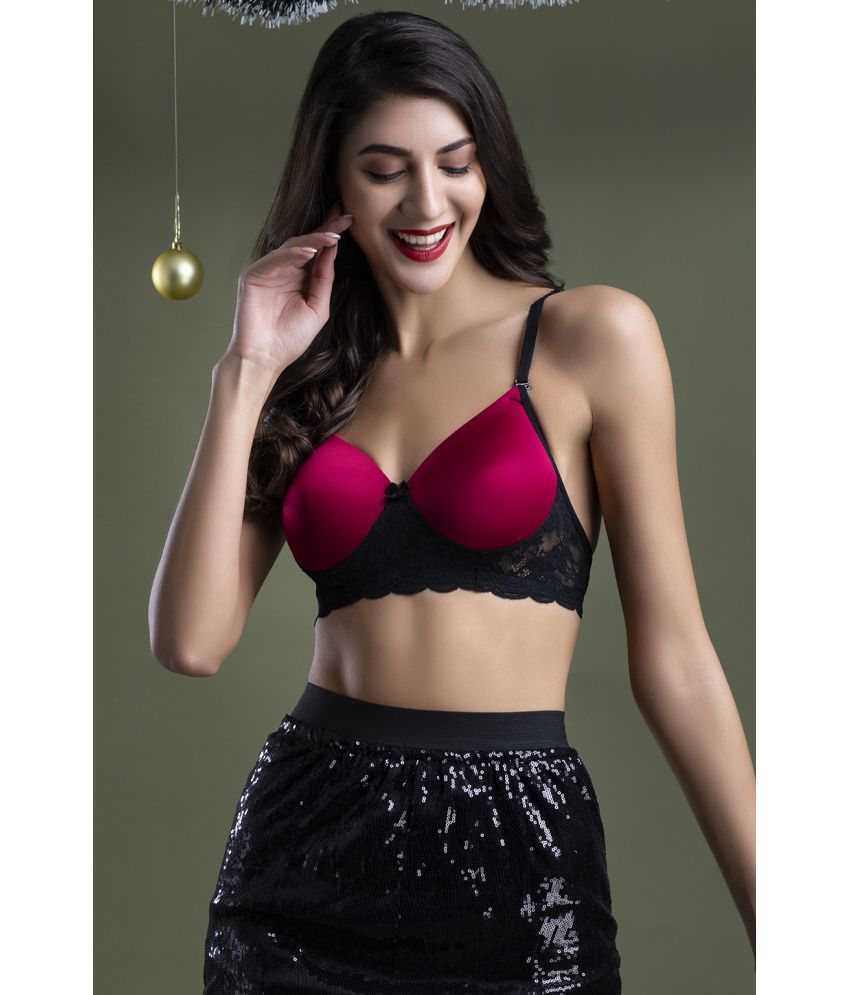     			Clovia Polyamide T-Shirt Bra - Maroon Single