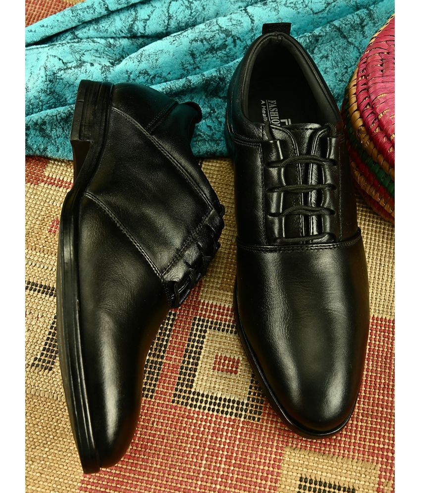    			Fashion Victim Derby Genuine Leather Black Formal Shoes