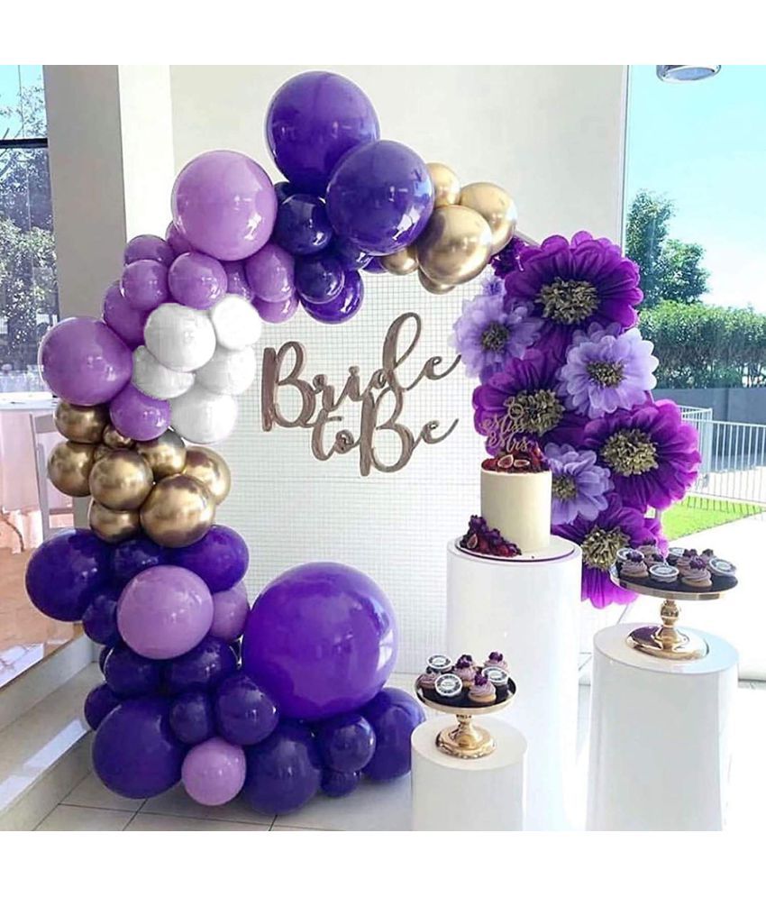     			Party Propz Balloons Garland Arch Kit- Purple and Violet 83Pcs for Birthday Decoration Items Set/Bride to Be Balloon/Birthday Decorations for Husband Or Wife/30th, 40th, 50th, 60th Bday,Retirement