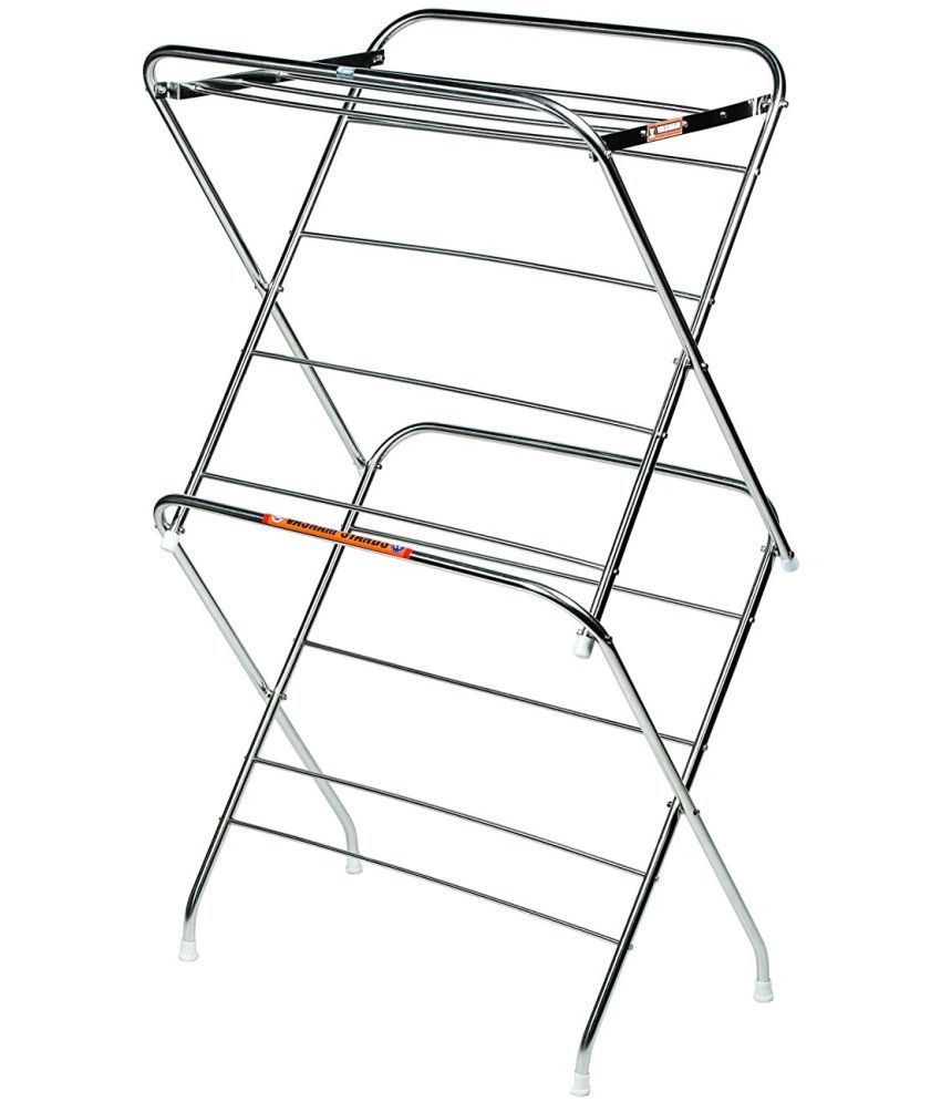 Vasnam Clothes Drying Stand/Dryer Stand 12 Rods Stainless Steel