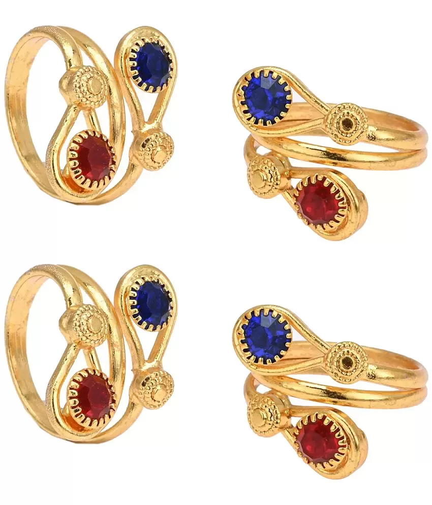 Shaya by CaratLane Dancing Dulhan Toe Rings in Gold Plated 925 Silver :  Amazon.in: Jewellery