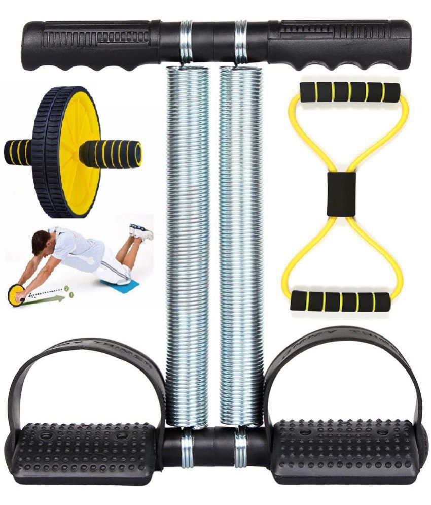 Tummy Trimmer & Ab Wheel Roller & Toning Tube Abs Exerciser Burn Belly Fat Off Extra Calories Abdominal Weight Loss Abdominal Abs Exercise Equipment Home Gym Men Women