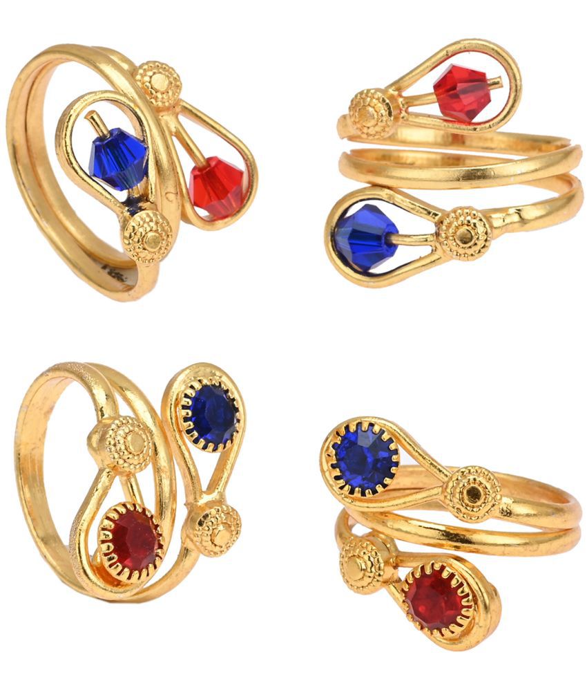     			AanyaCentric Gold Plated 2 Pair Toe Rings