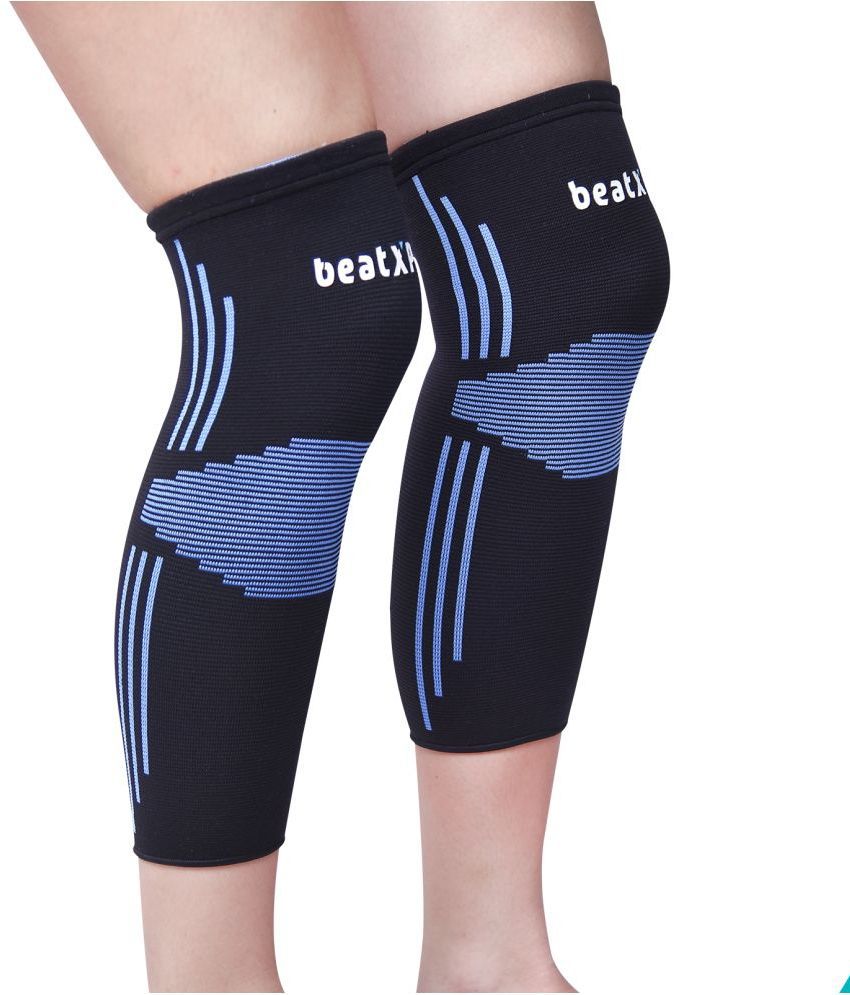     			beatXP 3D Knee Support Stripes and Checks Support Cap Brace/Sleeves Pair For Sports, Gym, Pain Relief, Knee Compression Support, Exercise, Running, Cycling, Workout For Men And Women - Extra Large