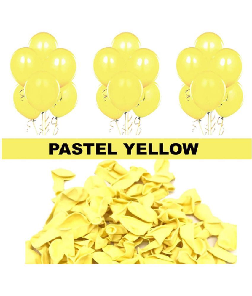     			Blooms Event Pastel Yellow   Balloons Latex Party Balloons (Pack of 100)