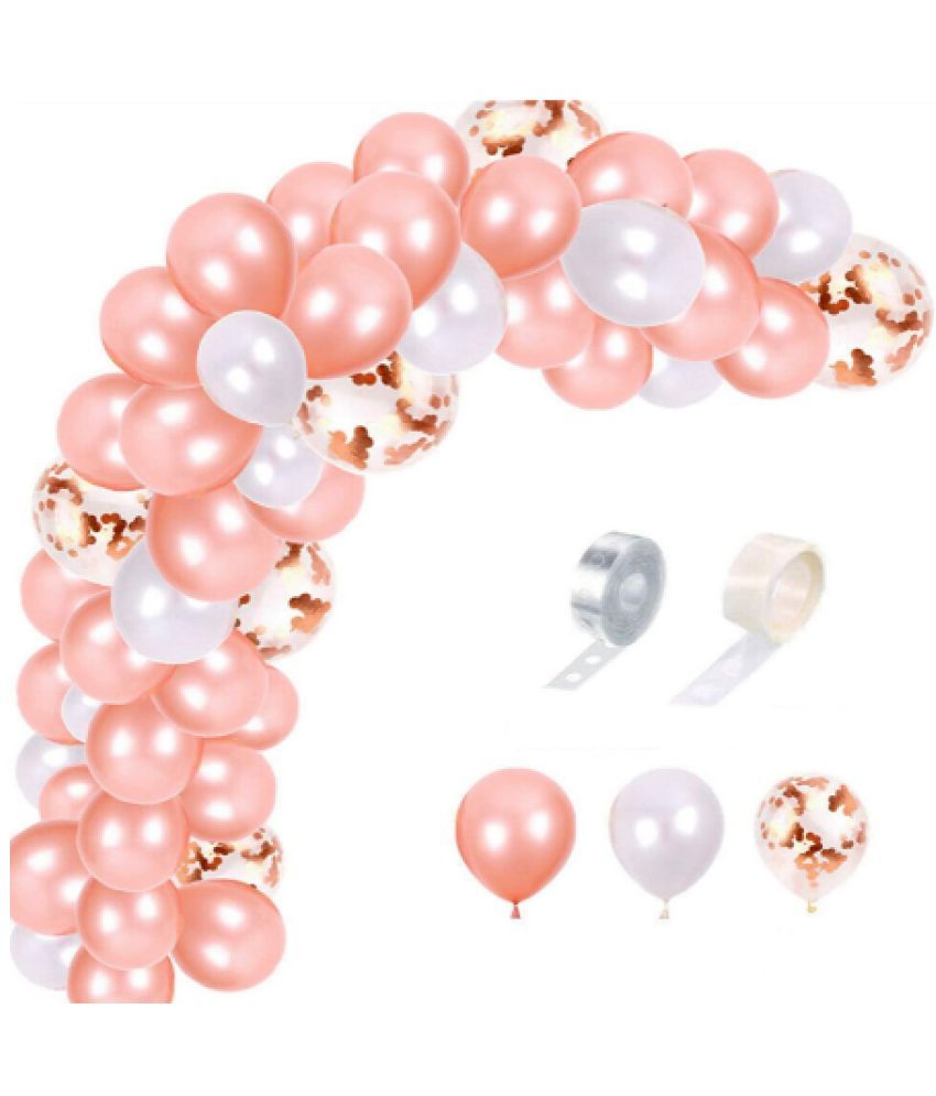     			Blooms EventROSE GOLD& WHITE Balloon Combo