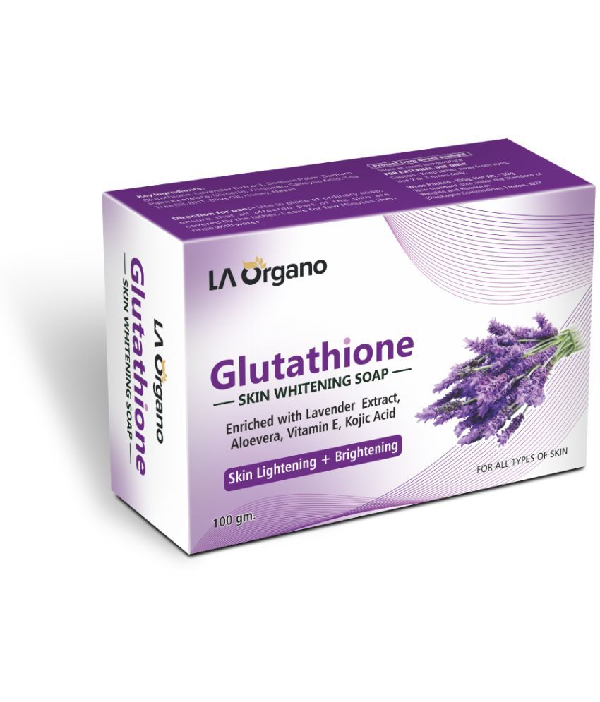 LA ORGANO Glutathione Lavender Skin Lightening & Brightening Soap 100 g