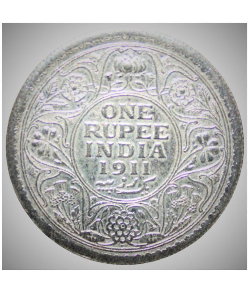     			1 Rupee (1911) George V King Emperor -  india Silverplated fancy Coin - Only for Collection purpose not for resale