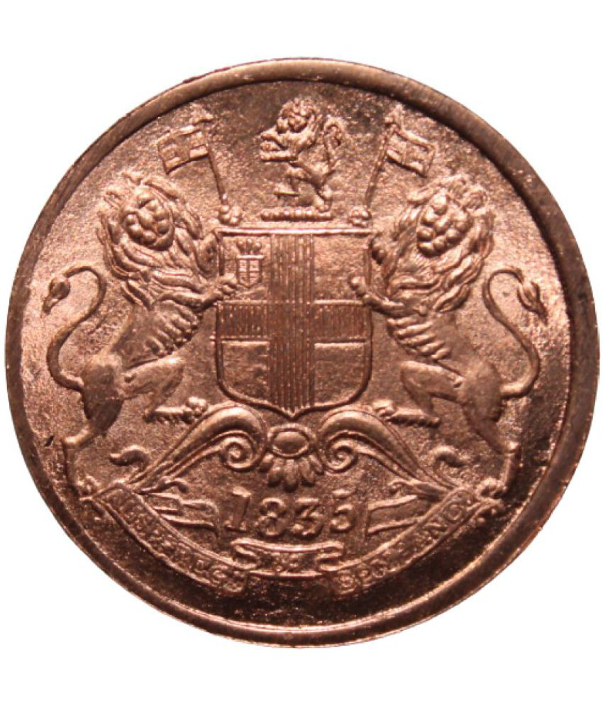     			Half Anna (1835) "East India Company" British India Rare Coin