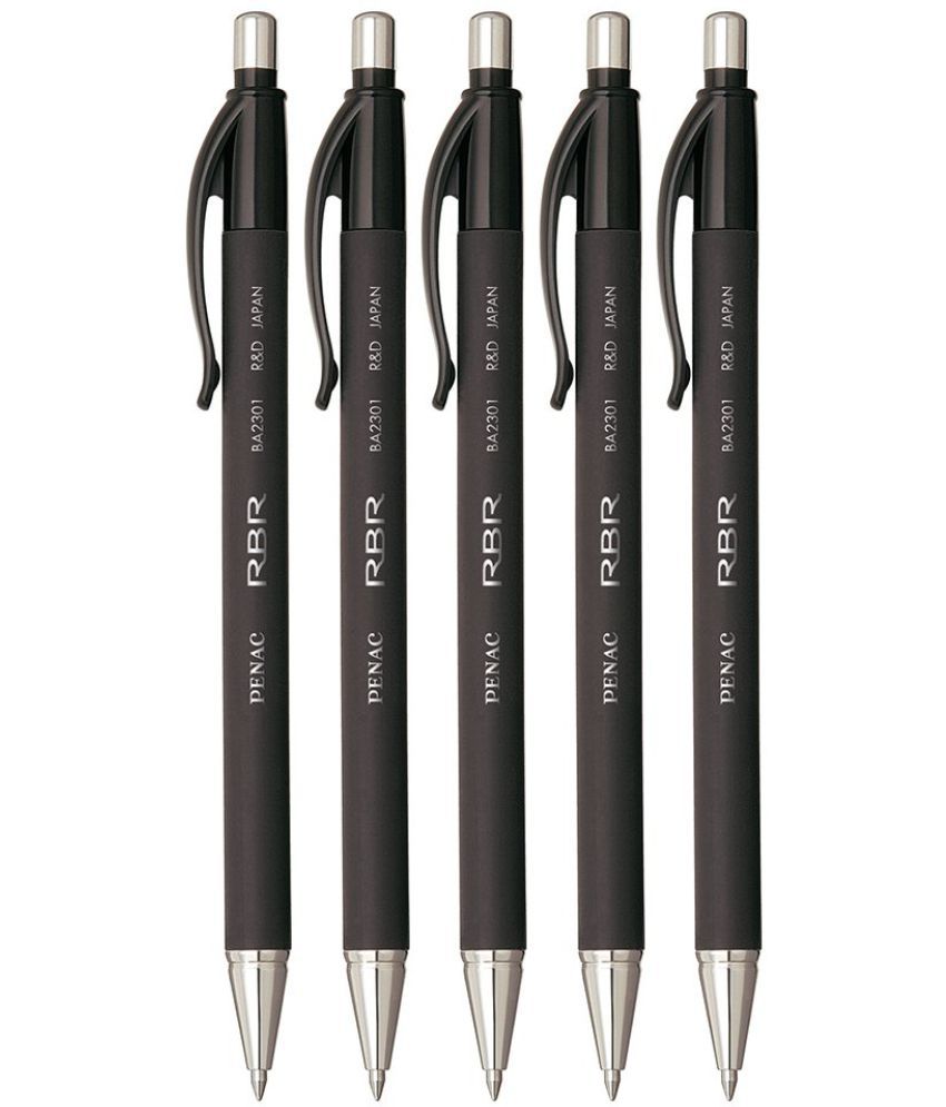     			Penac RBR Retractable Ball Pen black, 0.7mm