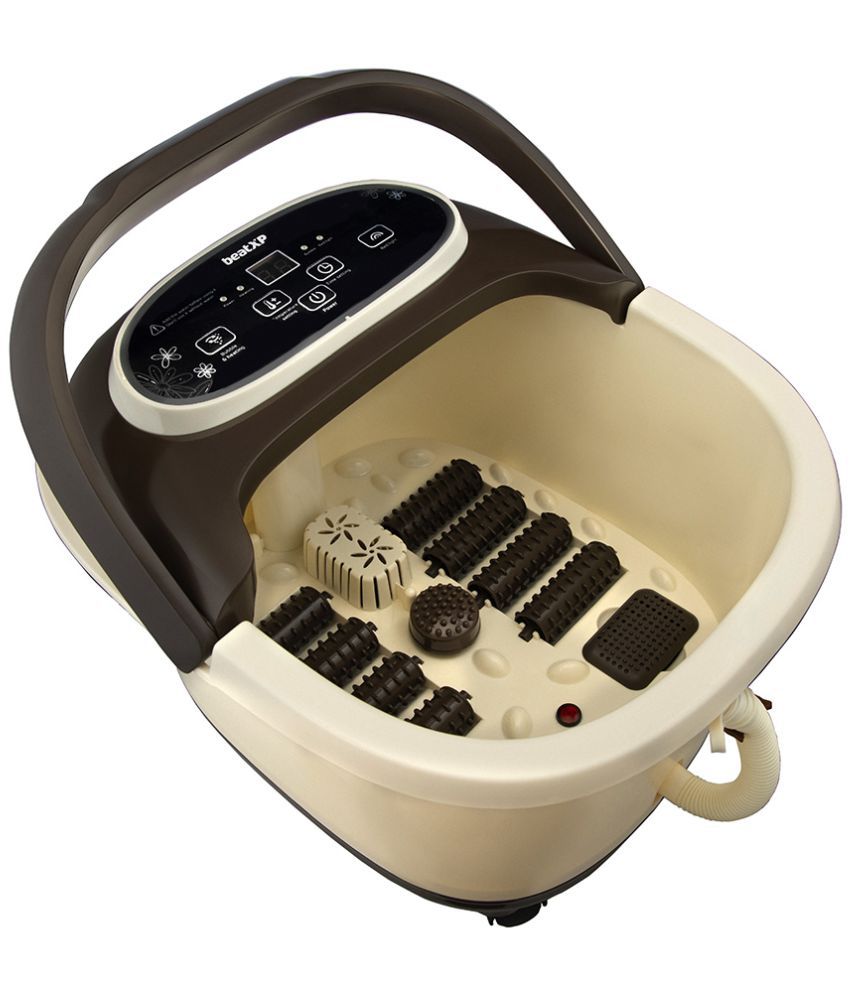     			beatXP Naturetub Foot Spa Bubble Massager with 8 Shiatsu Rollers, Adjustable Temperature & Time Controlled Heating - Infrared Heat Therapy for Pain Relief - All in One Home Salon - 1 Yr Warranty (Brown)