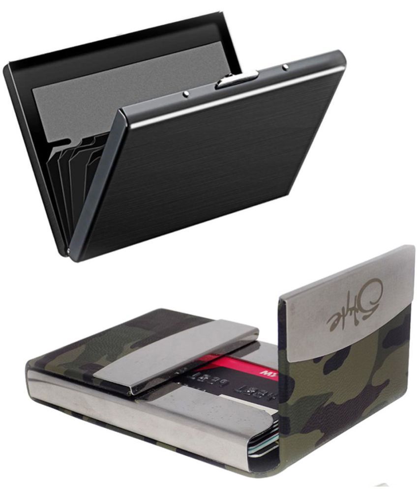     			Styel 98 Combo of 2|High Quality Stylish Wallet for Men & Women 6 Card Holder