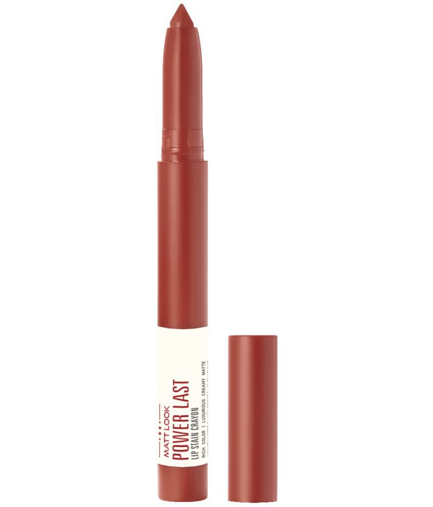    			Mattlook Power Last Lip Stain Crayon Lipstick| Rich Color | Non Transfer | Mask Proof | Luxurious Creamy Matte, Cute Nude (2.0gm)