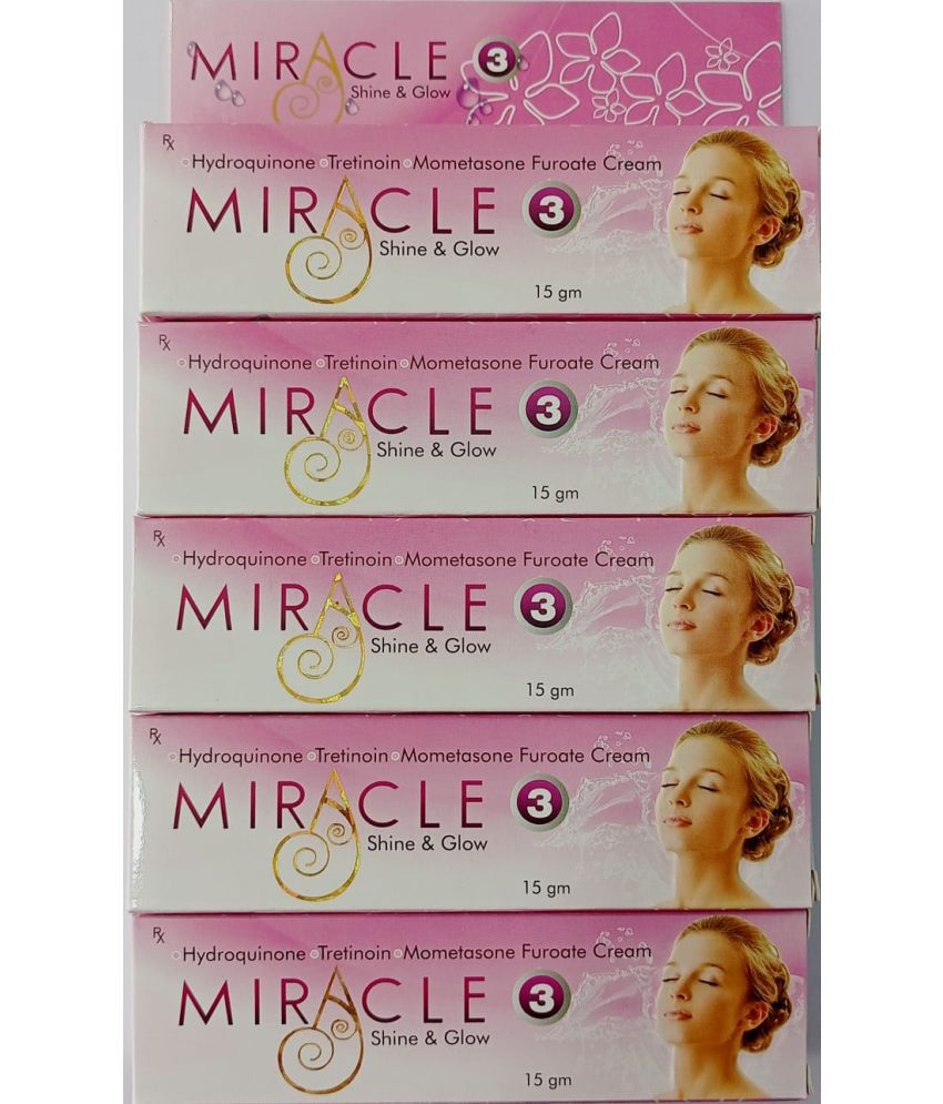     			MIRACLE 3 SKIN CREAM ( PACK OF 5) Night Cream 75 gm Pack of 5