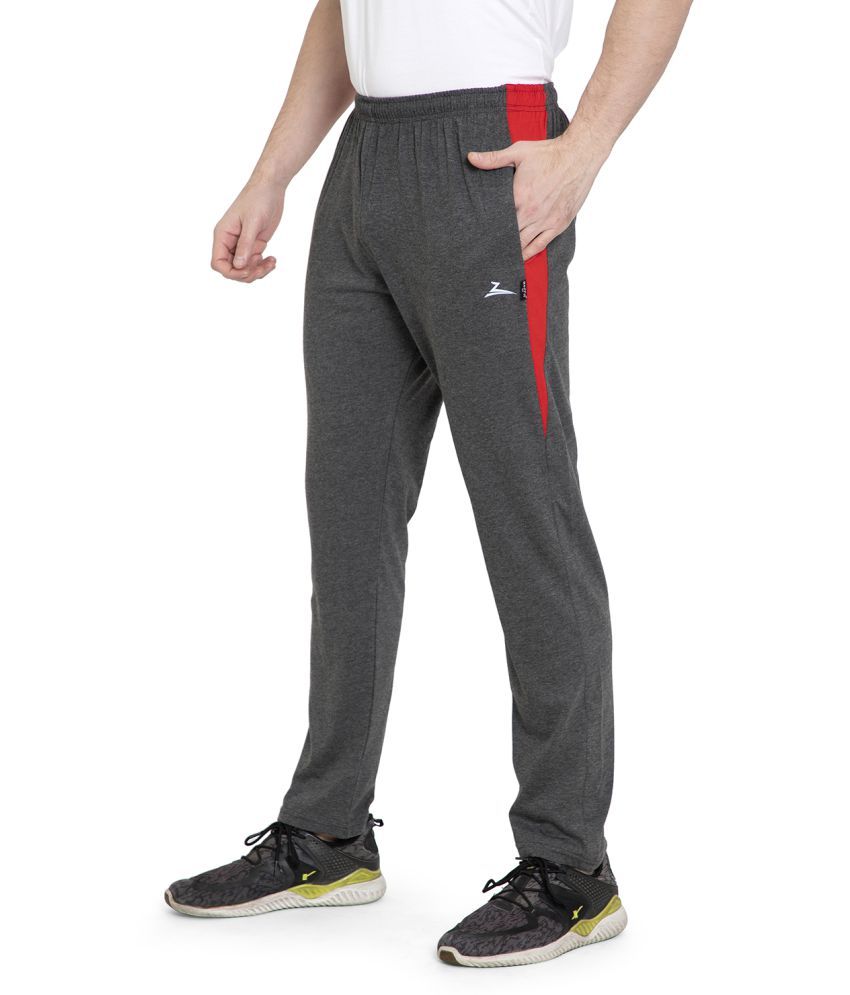     			Zeffit - Grey Melange Cotton Blend Men's Sports Trackpants ( Pack of 1 )