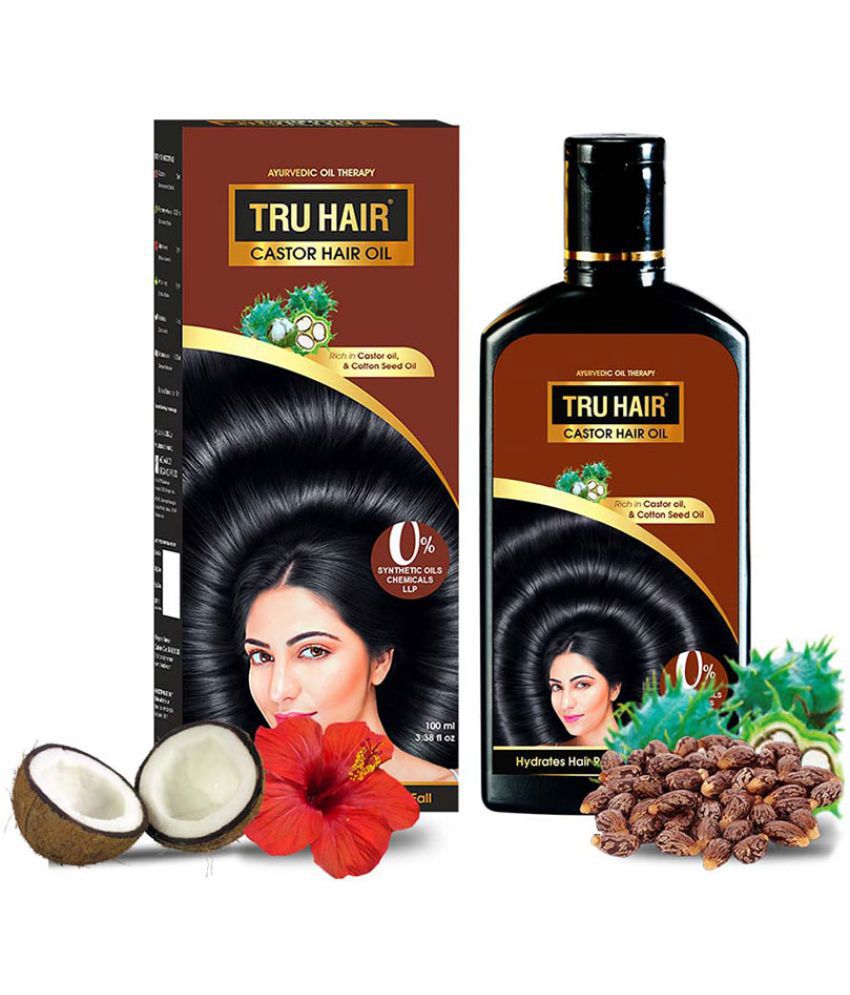 Tru Hair | Cold-Pressed Castor Hair Oil for Hair Growth & Volume - 100 ML -  Pack of 2: Buy Tru Hair | Cold-Pressed Castor Hair Oil for Hair Growth &  Volume -
