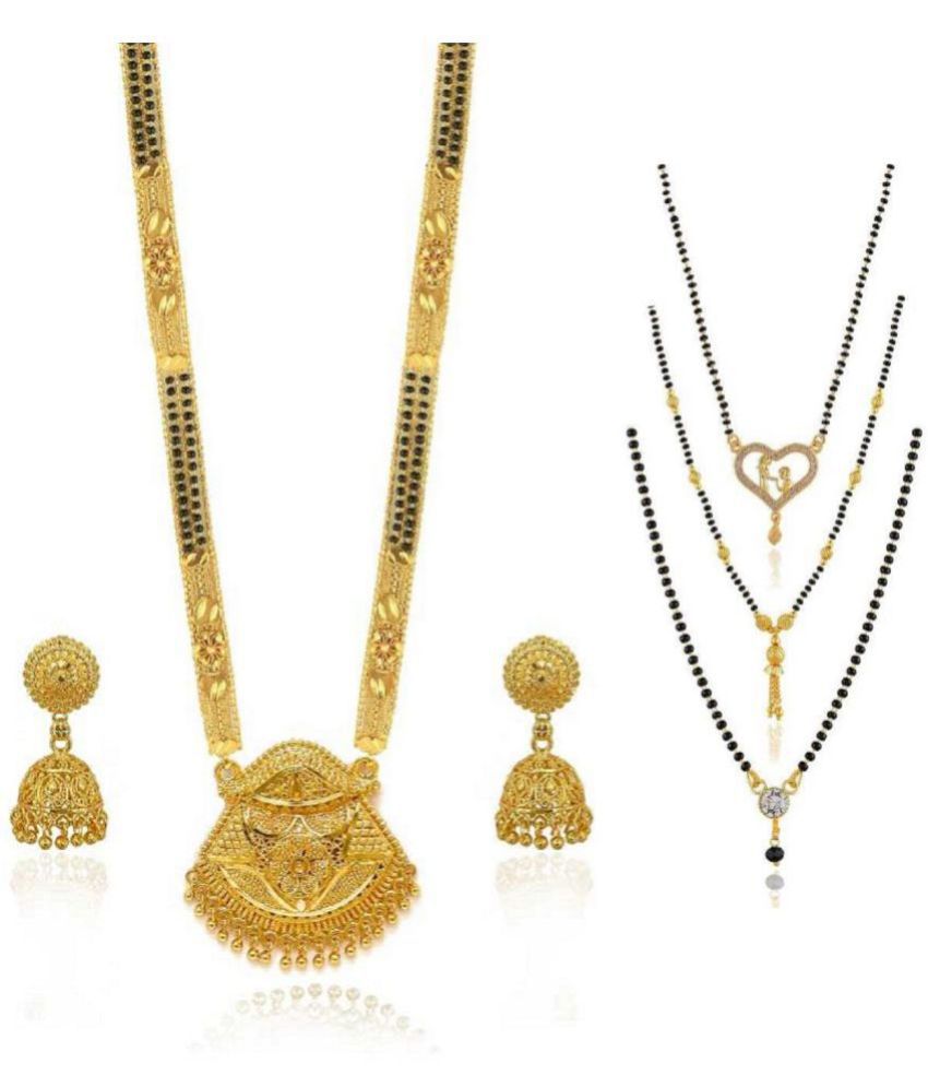     			Soni jewellery - Golden Mangalsutra Set ( Pack of 5 )
