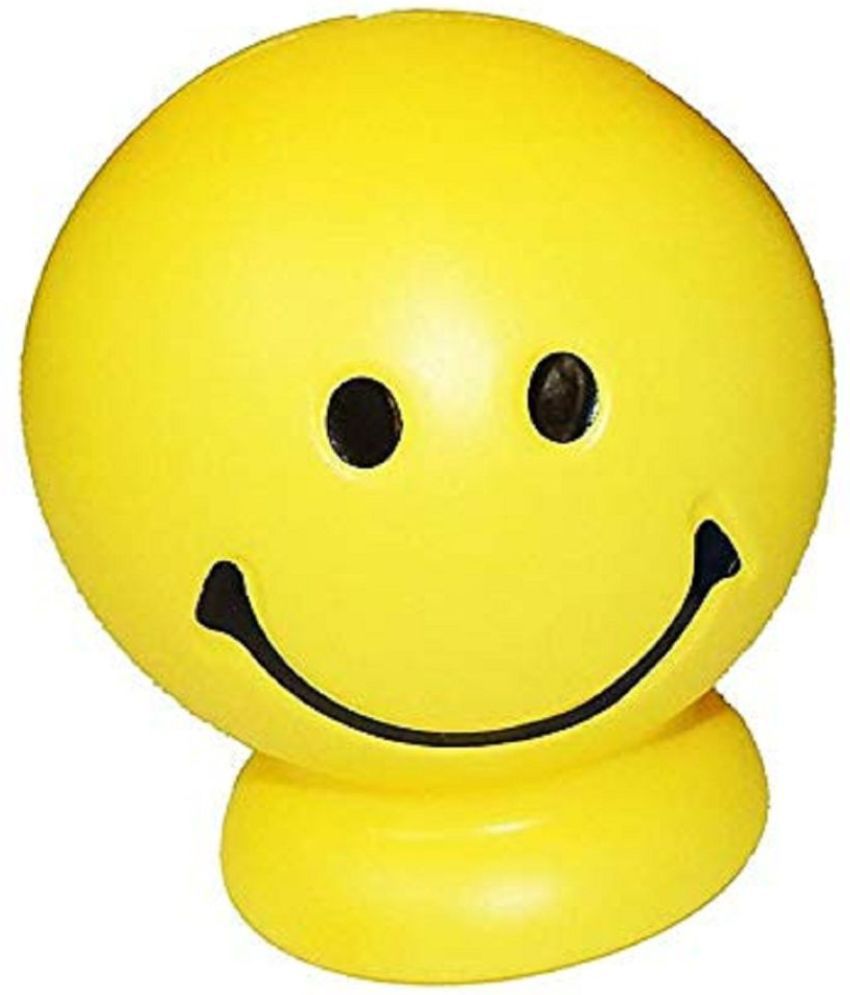 KIVYA Smiley Money Saving Bank, Coin Holder, Piggy Bank for Kids ( Pack - 1)Yellow
