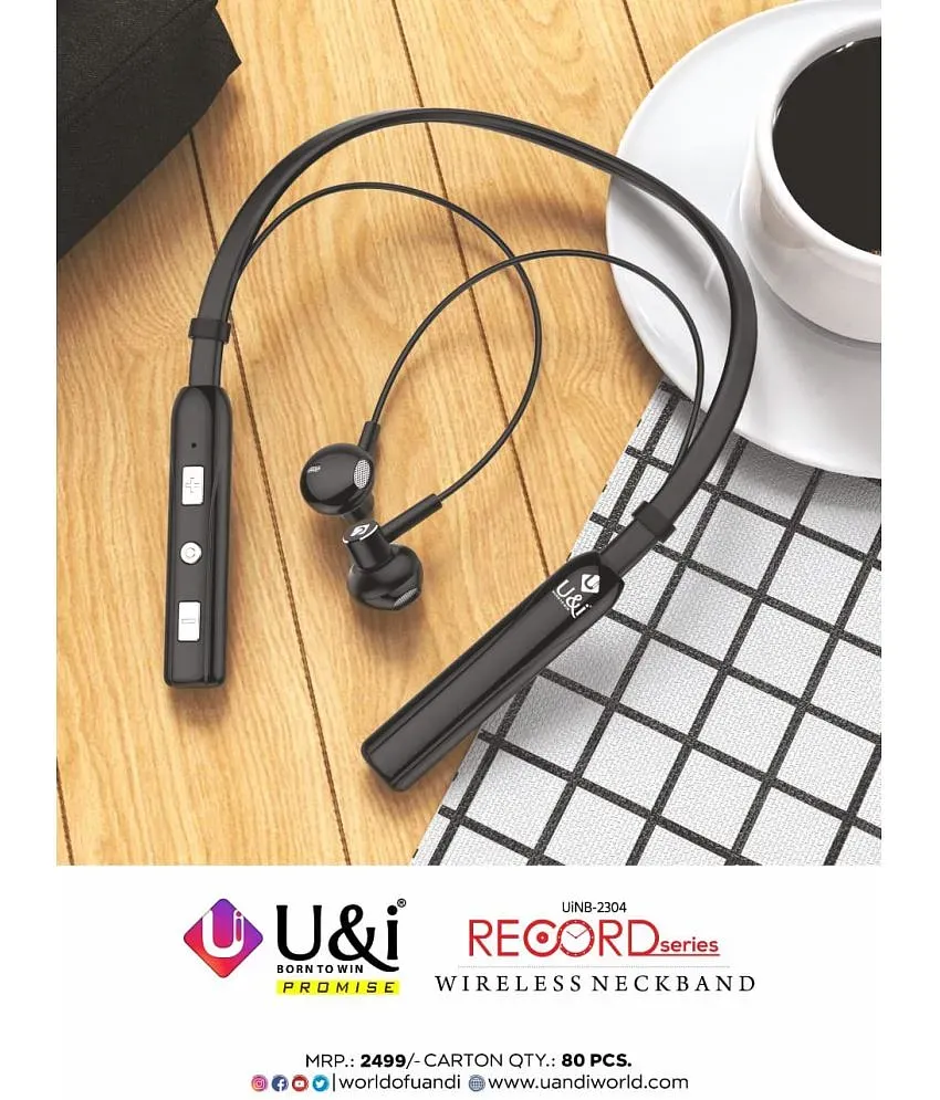 Buy U I RECORD UiNB 2304 Neckband Wired With Mic Headphones