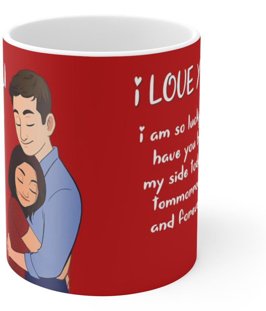 B.M. happy valentine day Ceramic Coffee Mug 1 Pcs 325 mL