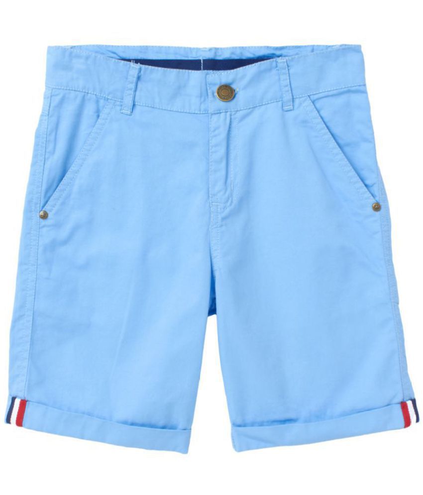     			Cub McPaws Boys Regular Fit Sky Blue Fashion Shorts|Cotton | 4 - 12 Years