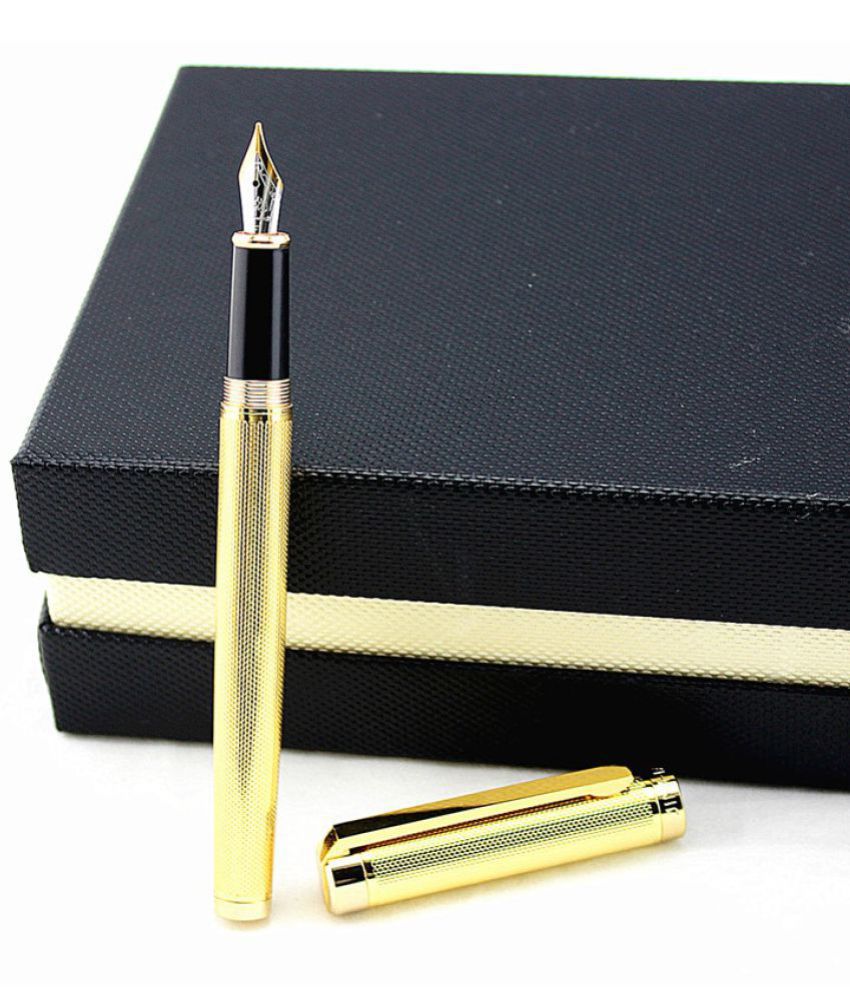     			Hayman Jinhao Gold Plated Premium Fountain Pen with Gift Box (P-214)