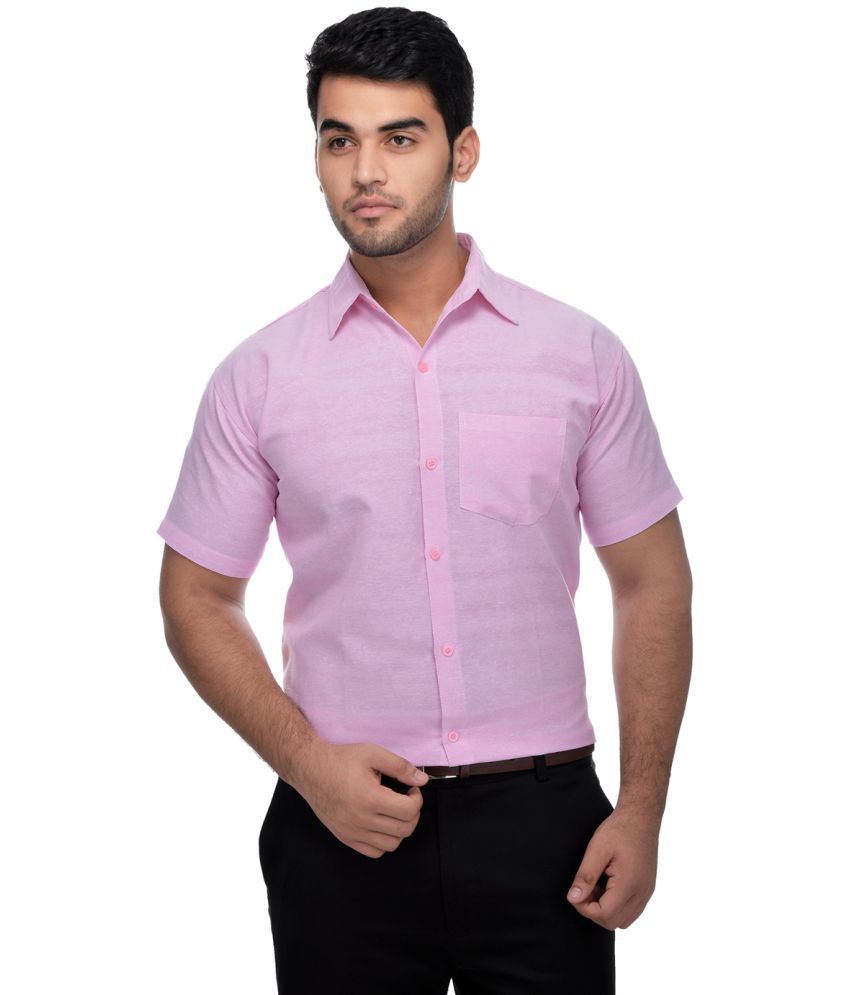     			RIAG 100 Percent Cotton Regular Fit Solids Men's Casual Shirt - Pink ( Pack of 1 )