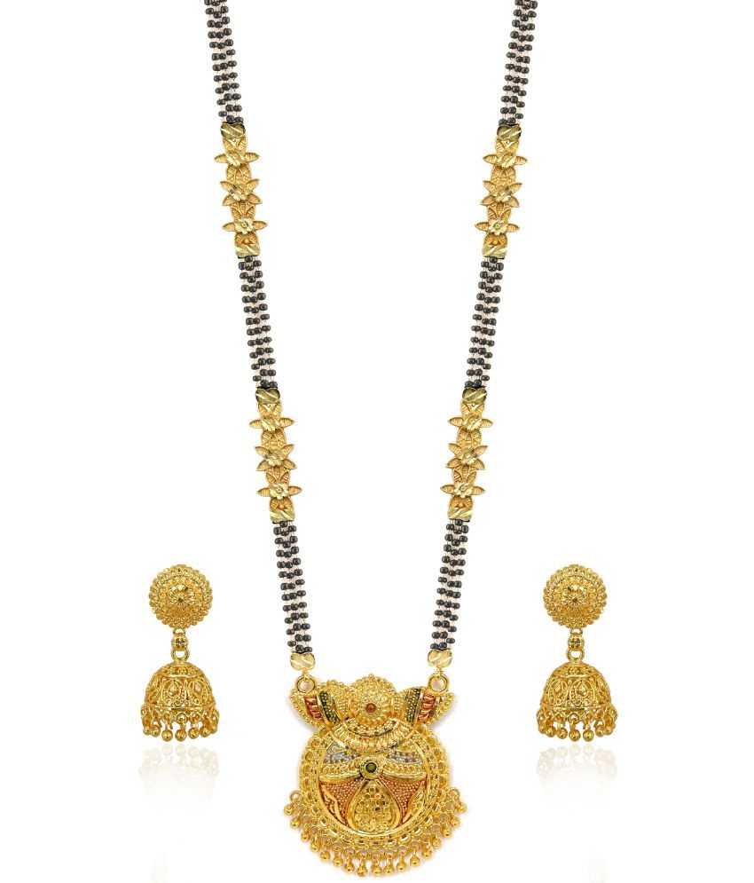     			MGSV set Combo Of mangalsutra necklace set pendant with earrings