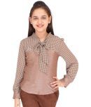 Cutecumber Girls Georgette Tops ( Brown )