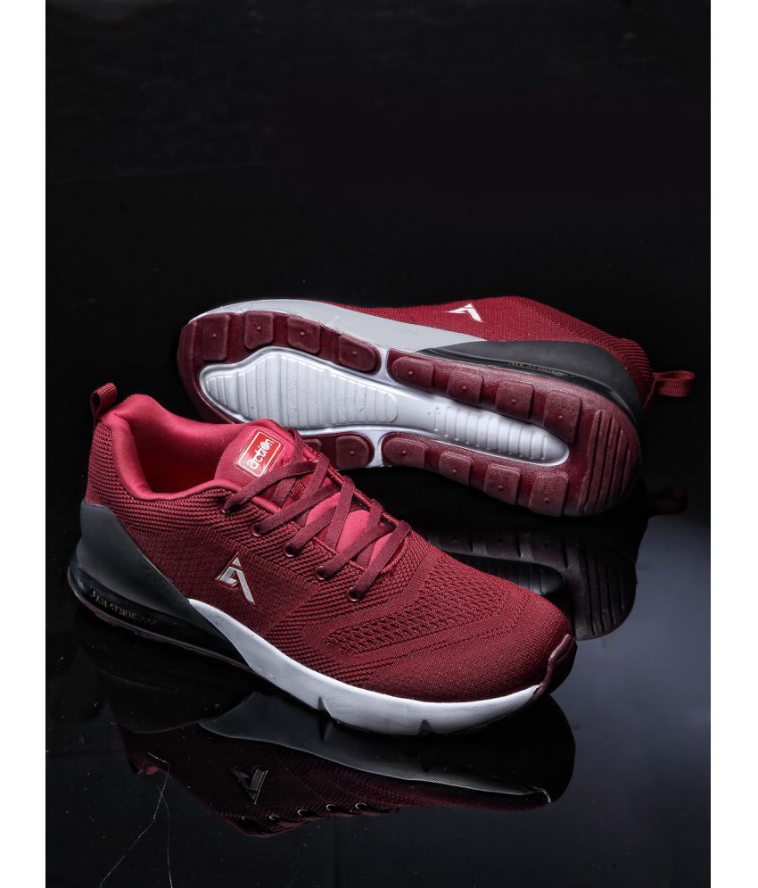 maroon running shoes men