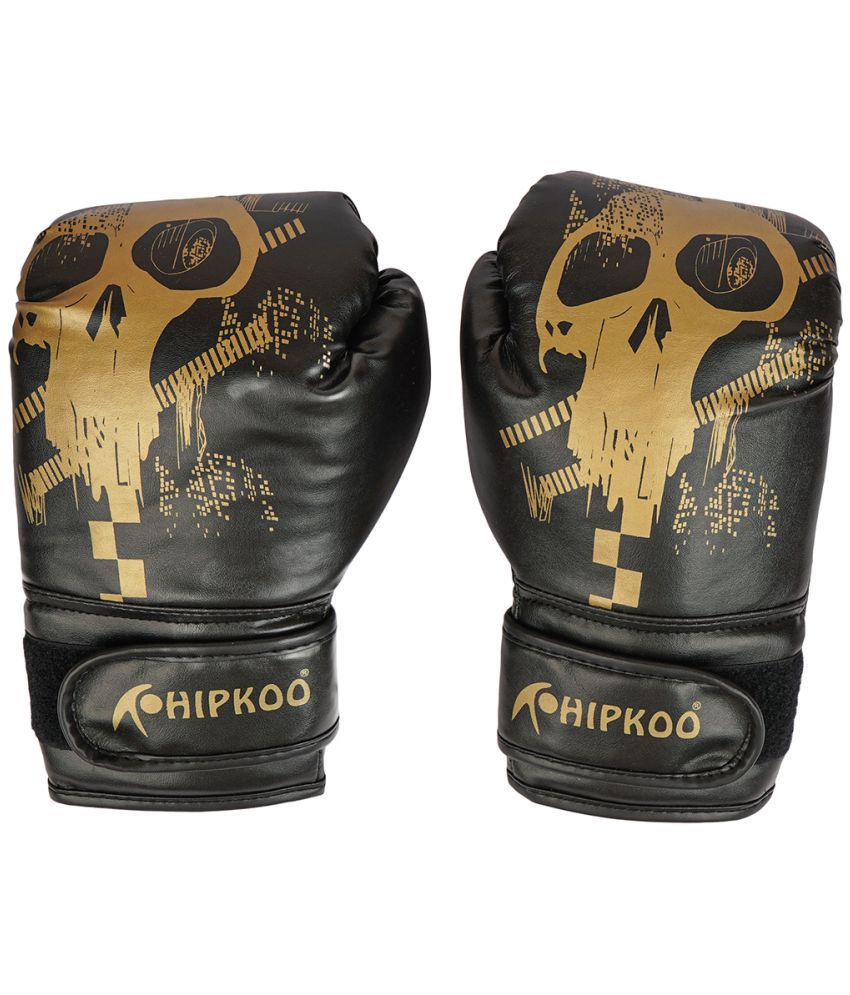     			Hipkoo Sports Skeleton Heavy Boxing Gloves for Competition & Training in Boxing, MMA & Sparring Muay Thai | Suitable for Adult Men, Women & Kids (Black, 10 Oz) (1 Pair)