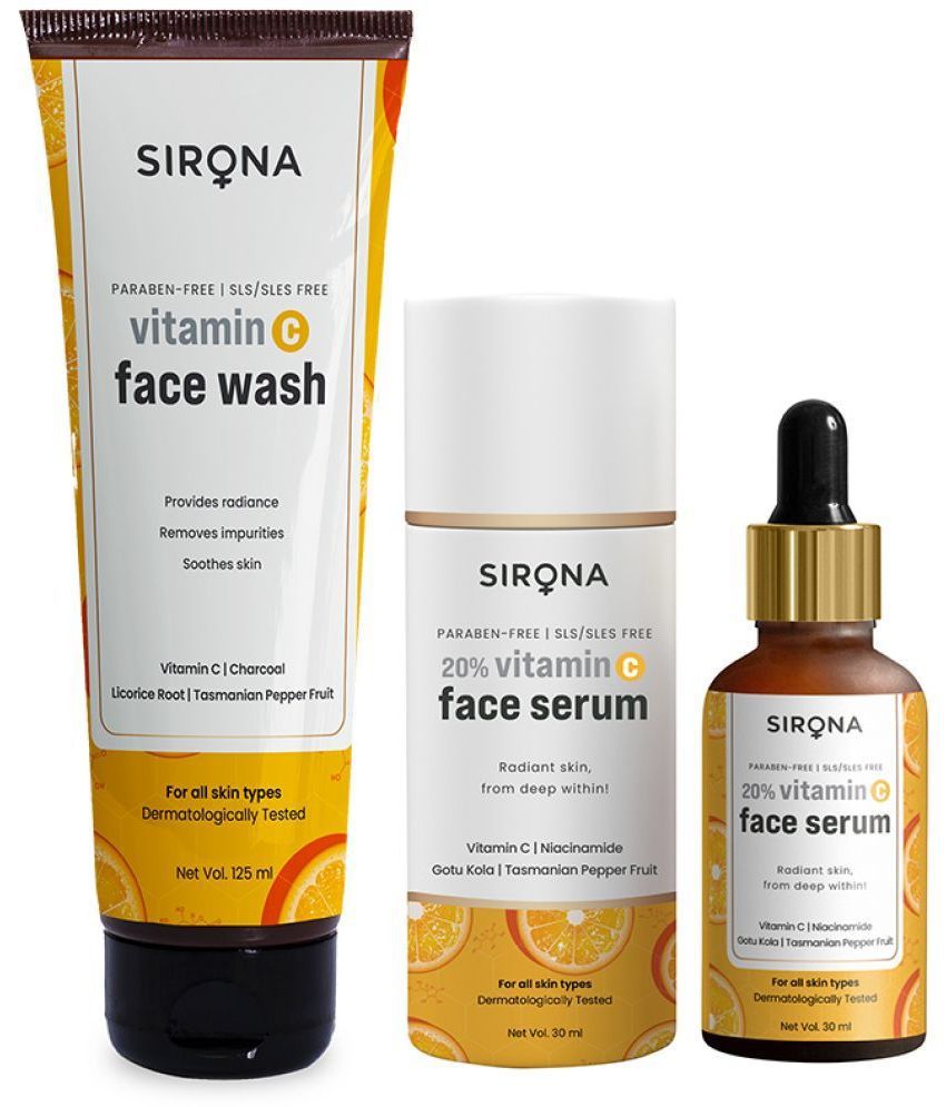 Sirona Vitamin C Face Wash & Serum Facial Kit 155 g