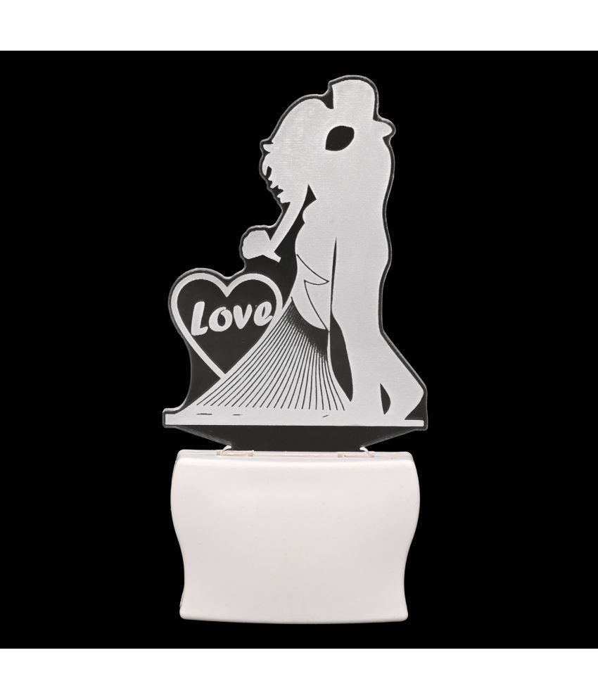     			AFAST 3D Color Changing Plug & Play Valentine Gifting Night Lamp White - Pack of 1