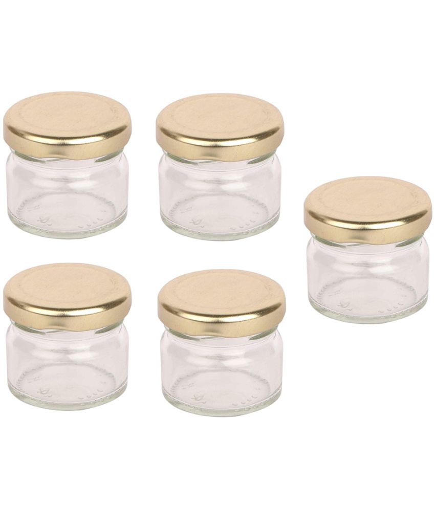     			AFAST Airtight Storage  Glass Food Container Set of 5 40 mL