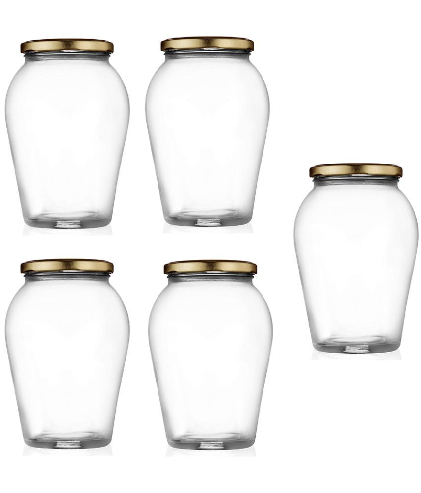     			AFAST Airtight Storage  Glass Food Container Set of 5 1000 mL