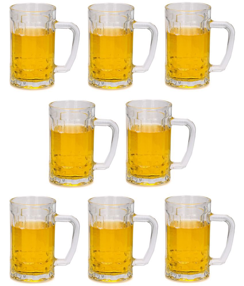    			Afast Beer Mug Glasses Set,  400 ML - (Pack Of 8)