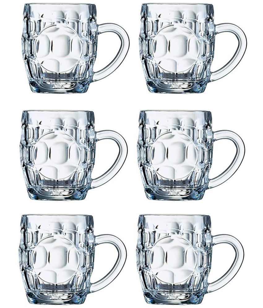     			Afast Beer Mug Glasses Set,  550 ML - (Pack Of 6)