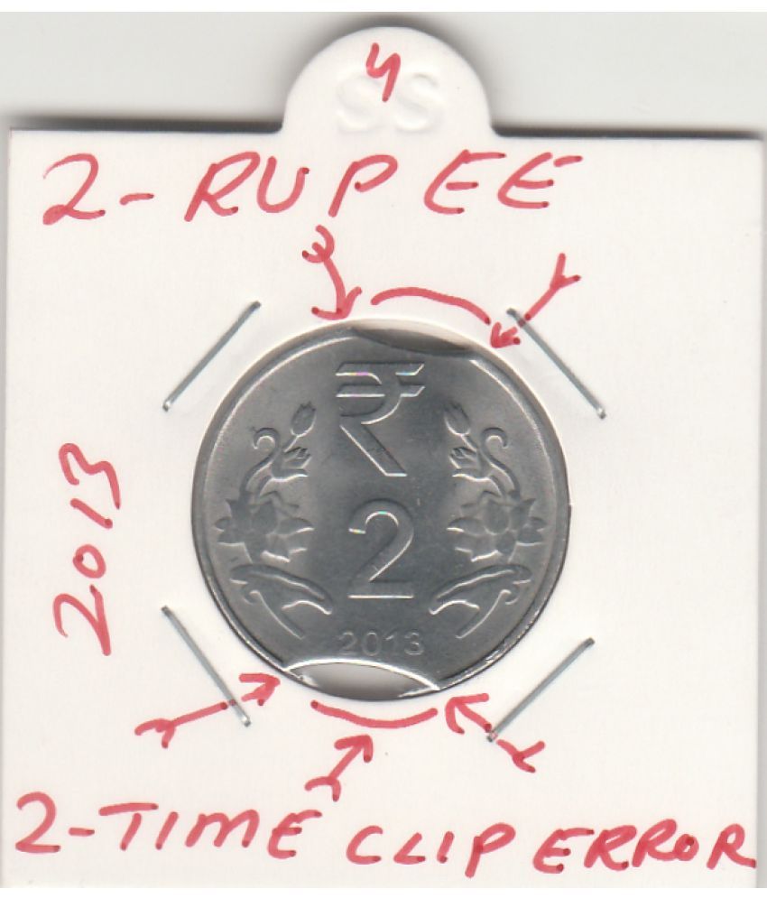     			NUMISMATTECLY  RARE AND COLLECTIBLE -TWO R.S  C01N- YEAR-2009 - METAL -STEEL,WITH  TWO TIME CLIP-ERROR,100% AUTHENTIC AND ORIGINAL C01N'S ERROR, IN  EXTRA FINE CONDITION HIGHLY COLLECTIBLE ,WIGHT-5.62 GRAMS-27-MM SIZE.