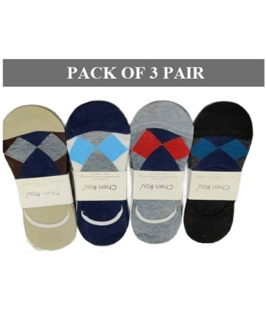     			DAYAKU Unisex Multicolor Blend Solid Anti-Skid Ankle Length Socks ( Pack of 3 )