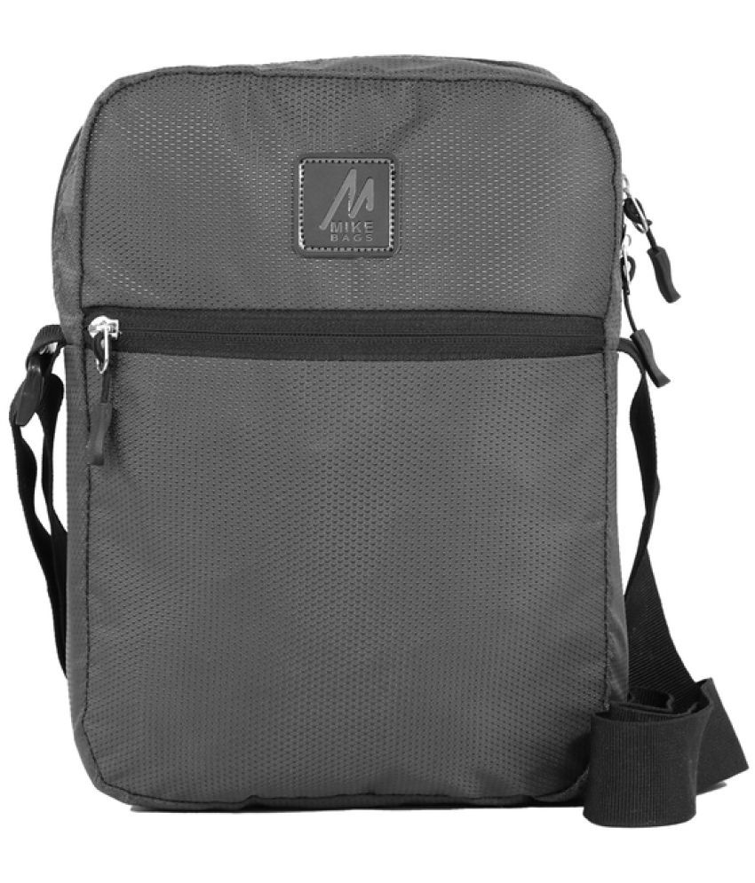     			MIKE Grey Polyester Casual Messenger Bag