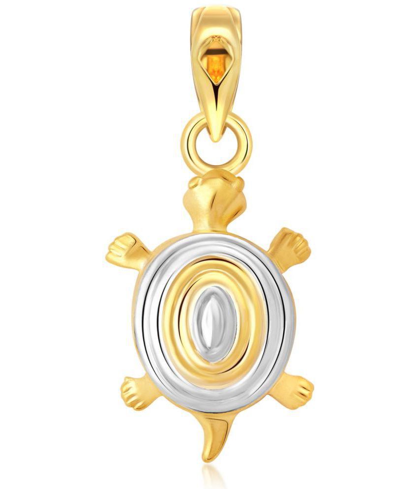     			Vighnaharta Praying Turtle Gold and Rhodium Plated Pendant For Men