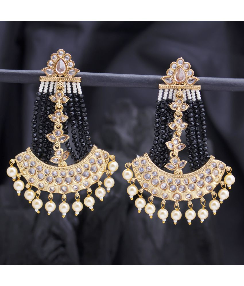     			Sukkhi Elegant Pearl Gold Plated Kundan Dangle Earring for Women