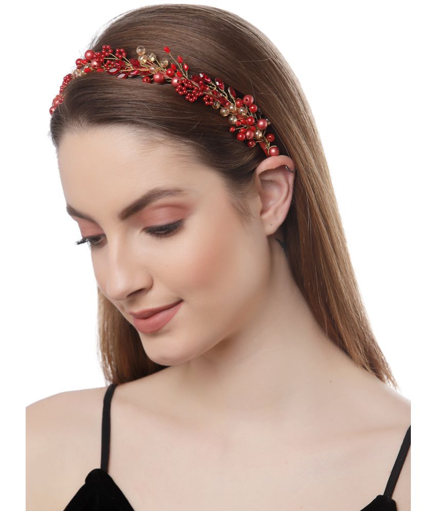     			Vogue Hair Accessories beautiful fancy party headband for girls and women Head Band  (Red)