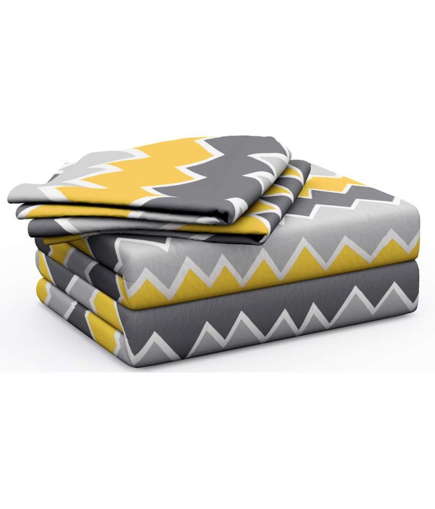 Huesland Cotton King Size Bed Sheet With 2 Pillow Covers ( 280 cm x 275