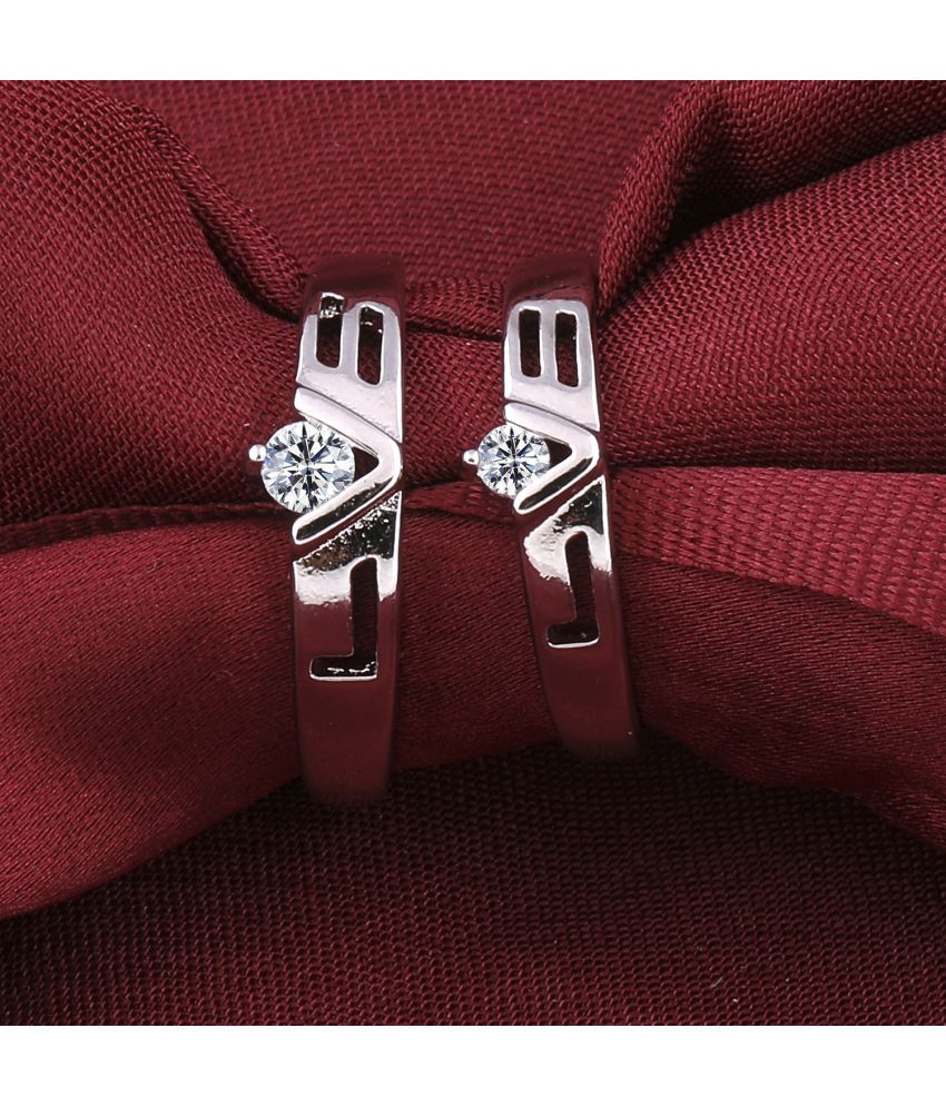     			Paola  Adjustable  Some One Speical Elegant  Designe  Couple Ring Set  For Valentines  Gifts Designer  Silver Plated Couple Ring For   Women And Men